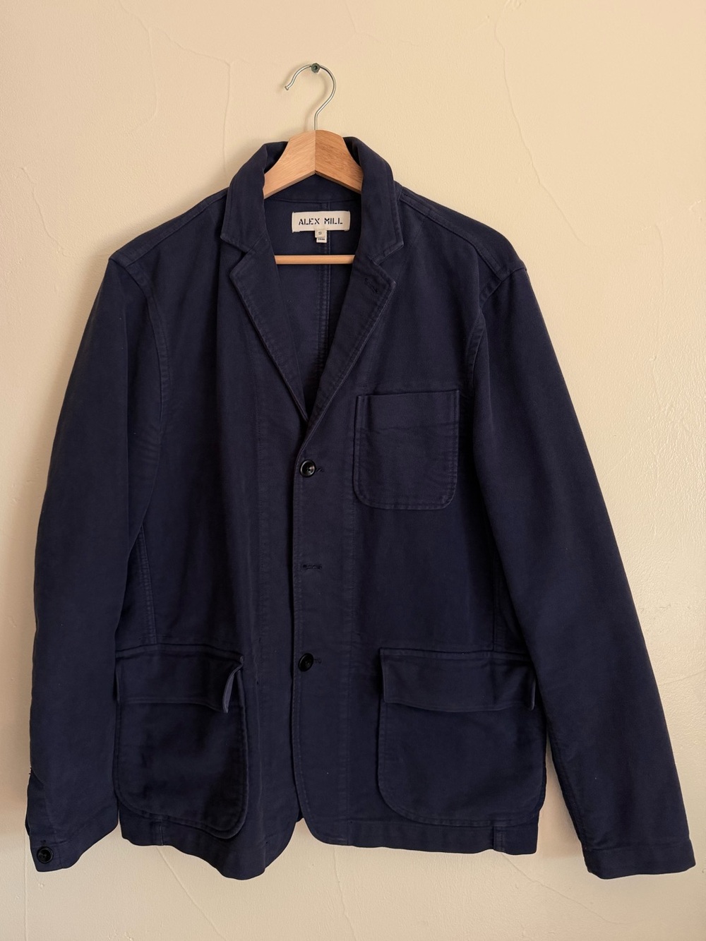 Alex Mill Navy Cotton Workwear Jacket